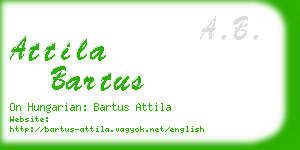 attila bartus business card